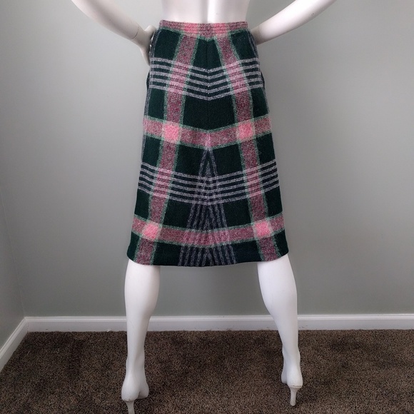 Vintage 70s Missoni Plaid Sweater Knit Skirt v-day - Picture 5 of 7